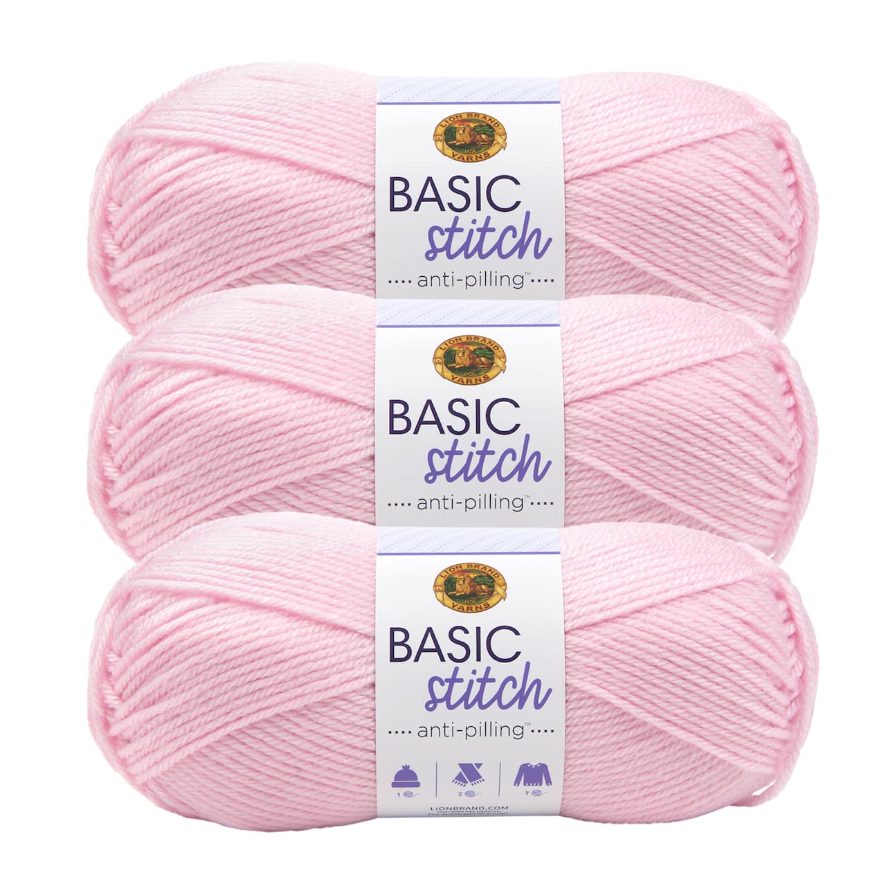 3 Pack Lion Brand® Basic Stitch Anti Pilling™ Yarn